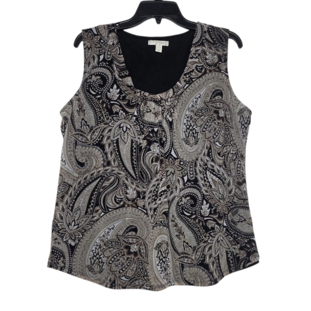 Dana Buchman Patterned Sleeveless Blouse